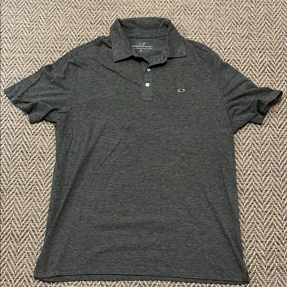 Vineyard Vines Men's Charcoal Polo Shirt Size M